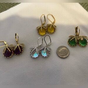 Dragonfly lever back earrings